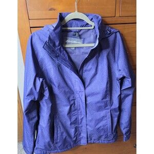 Eddie Bauer Windbreaker Jacket Size Medium Thermal Lined Weatheredge Purple